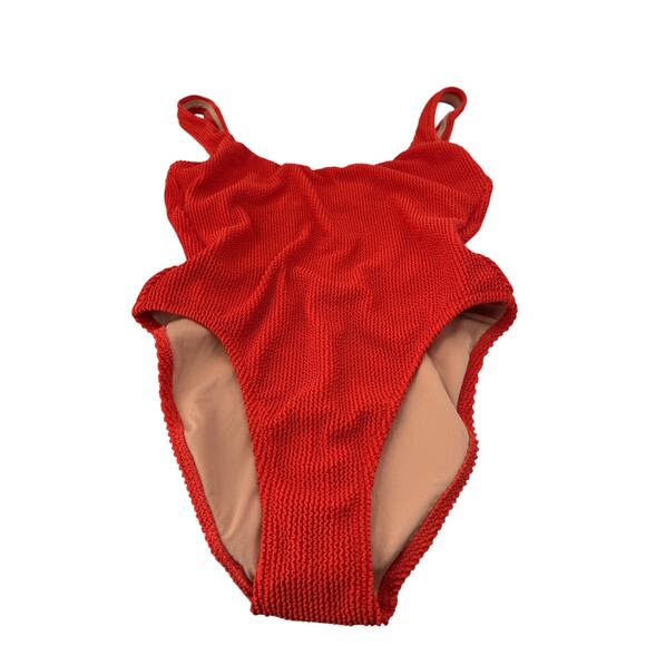 J.Crew Swimsuit Textured Scoopneck One-piece Women's Size 6 Red NWT - Picture 3 of 13